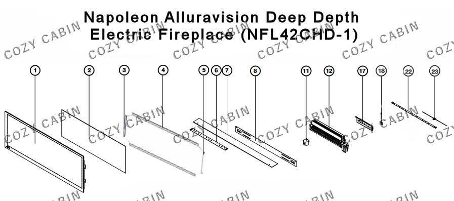 Alluravision Deep Depth Electric Fireplace (NEFL42CHD-1) #NEFL42CHD-1